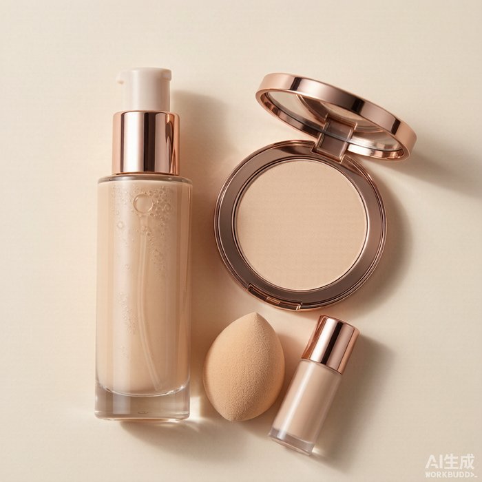 Face makeup — foundation, concealer, powder